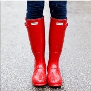 Hunter // Original Glossy Red Boots